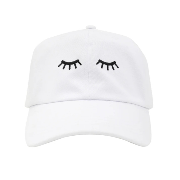 Brooklyn & Bailey Accessories - White Eyelash Baseball Hat